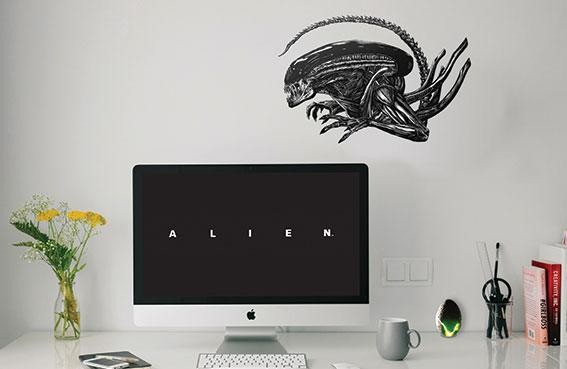Alien Wand-Sticker Set