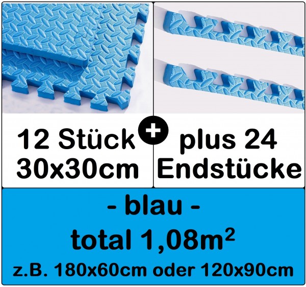 Boden matte puzzle in Blau