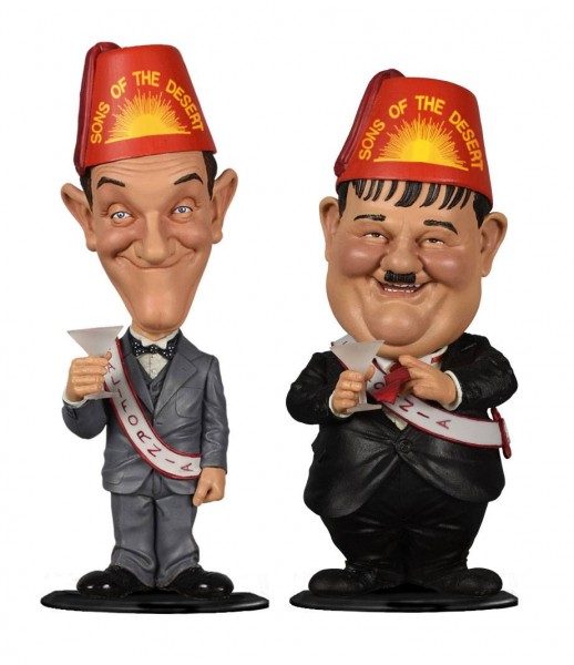 Laurel und Hardy Mini Wackelkopf-Figuren Doppelpack Sons of the Desert 8 cm