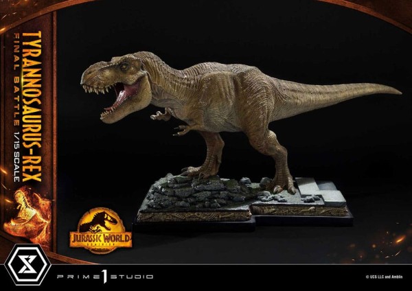 Jurassic World: Ein neues Zeitalter Legacy Museum Collection Statue 1/15 Tyrannosaurus-Rex Final Battle Regular Version 38 cm